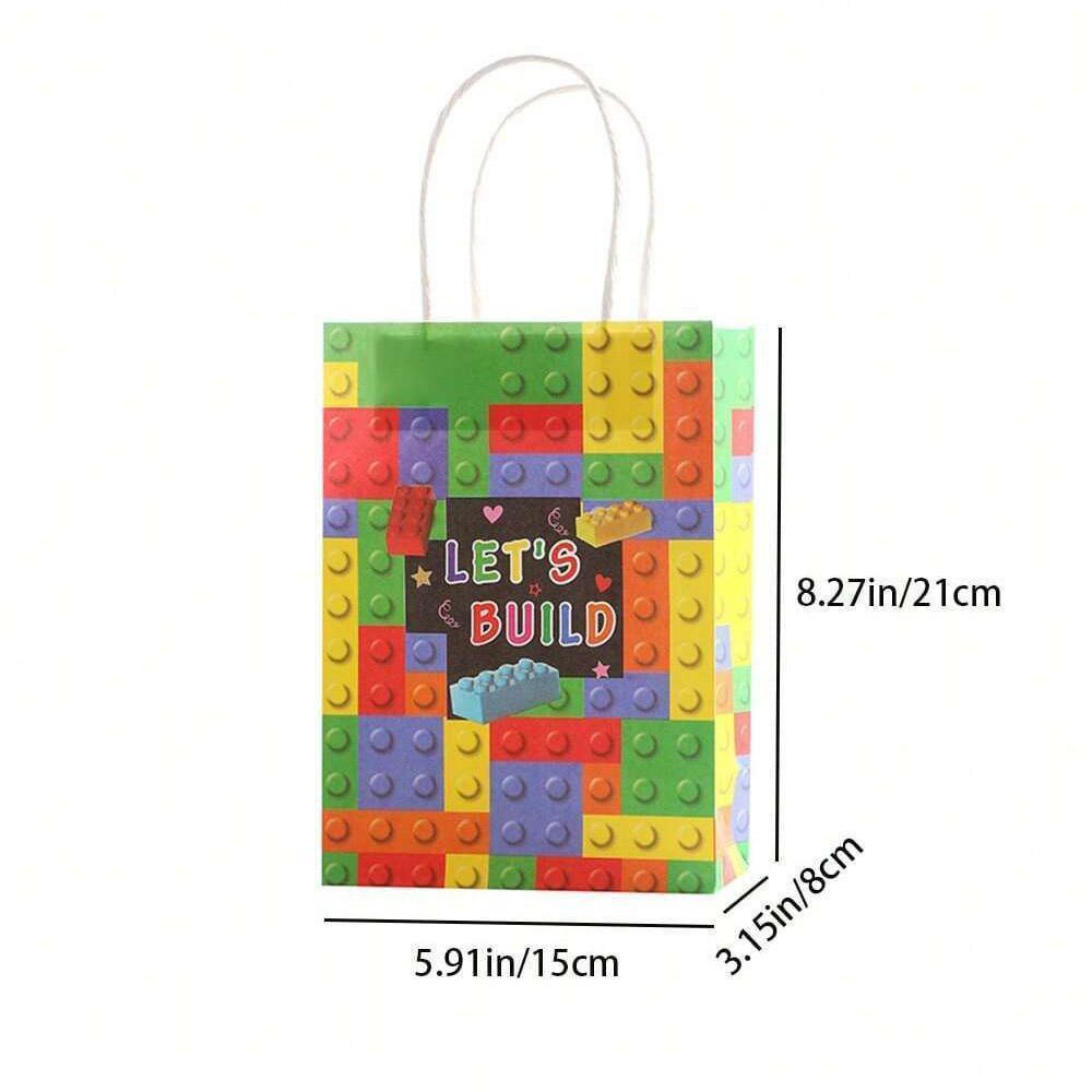 30PCS Fashion Ball Kraft Paper Gift Bag Festivals gift tote bag Party Favor Bag - Green-Football-30pcs - SuperSaverAU - view 3