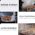 Premium Stainless Steel Rib Grill Rack – Black BBQ Rack