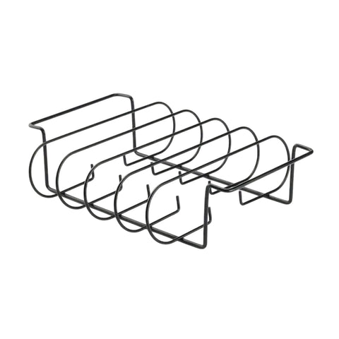 Premium Stainless Steel Rib Grill Rack – Black BBQ Rack