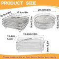 3-Piece Air Fryer Grill Rack Set - Multi Layer Stainless Steel - SuperSaverAU - view 3