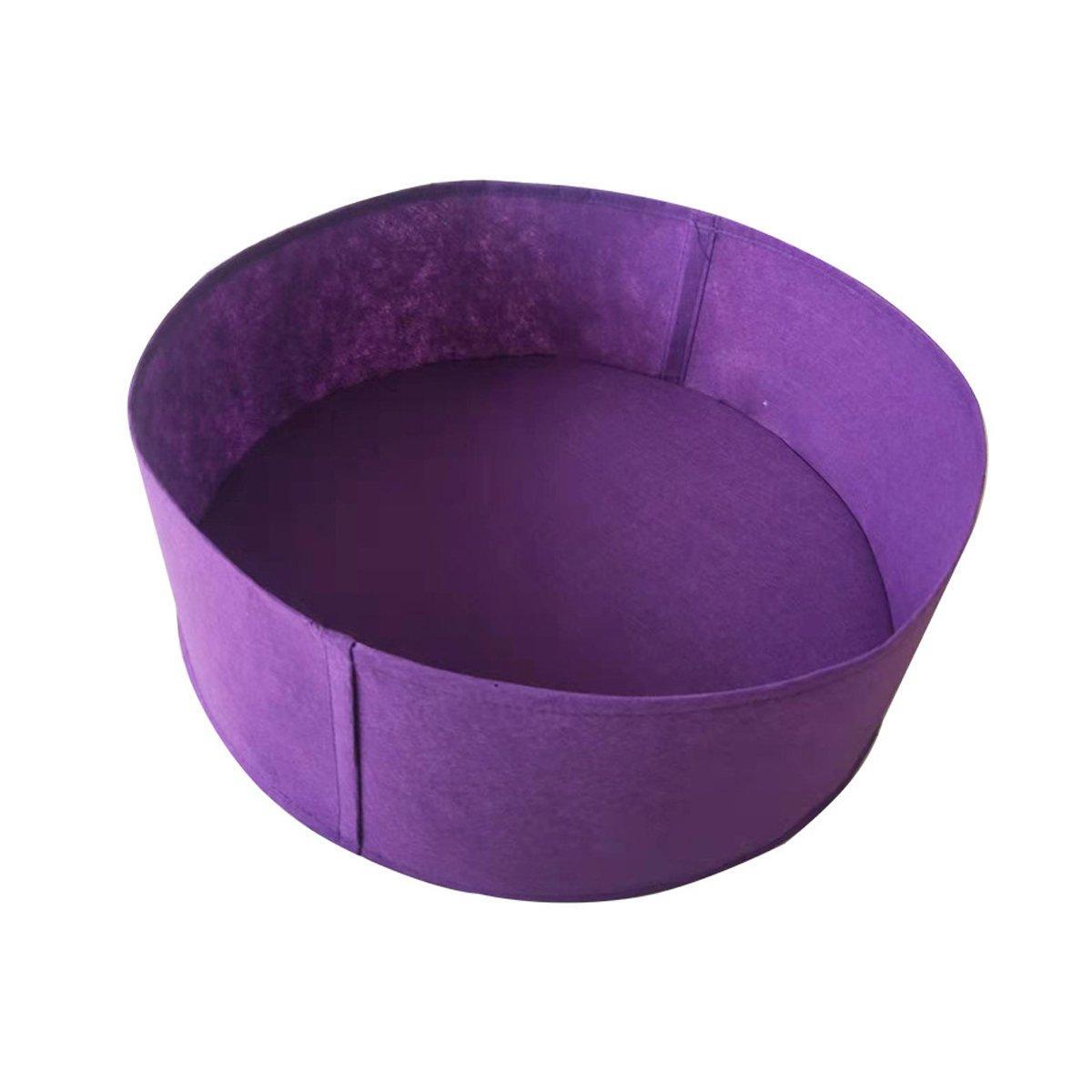 Felt Planting Bags 5x Round Vegetable Garden Flower Grow Bags - Purple 90*30cm