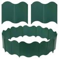 Premium Plastic Garden Edging Fence Panels – Green 20 Pack
