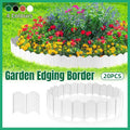 Premium Plastic Garden Edging Fence Panels – White 20 Pack