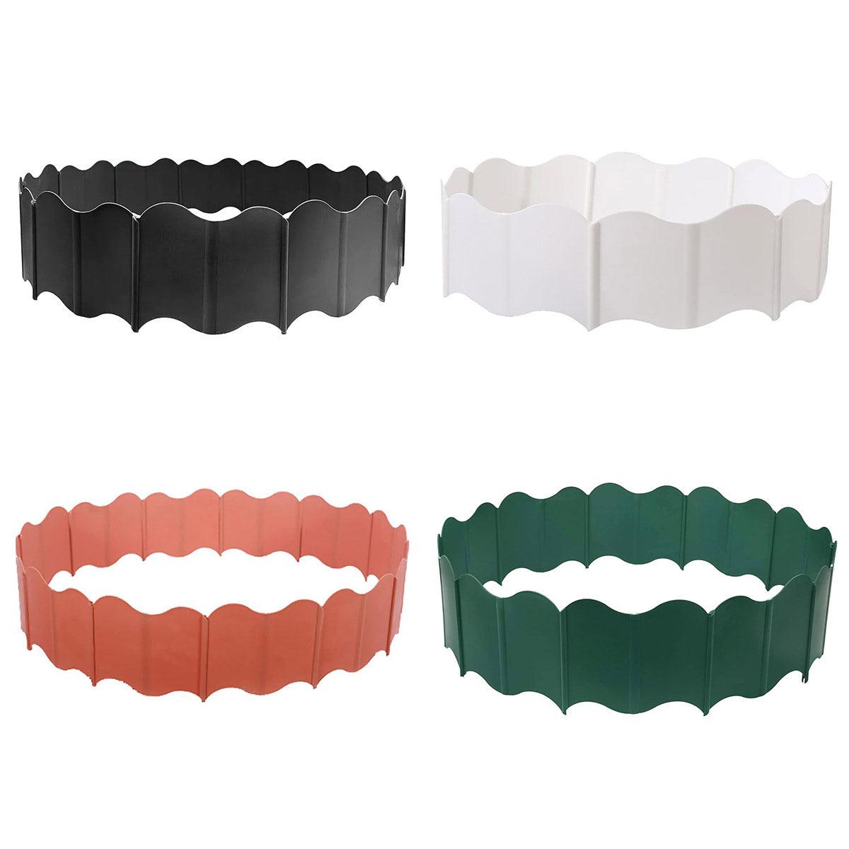 Premium Plastic Garden Edging Fence Panels – White 20 Pack