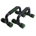 Premium Green H-Shaped Push-Up Bars with Foam Grips