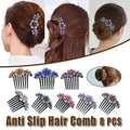 Premium 8 Pack Rhinestone Non-Slip Hair Combs Wedding Party Hair Accessories