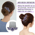 Premium 8 Pack Rhinestone Non-Slip Hair Combs Wedding Party Hair Accessories