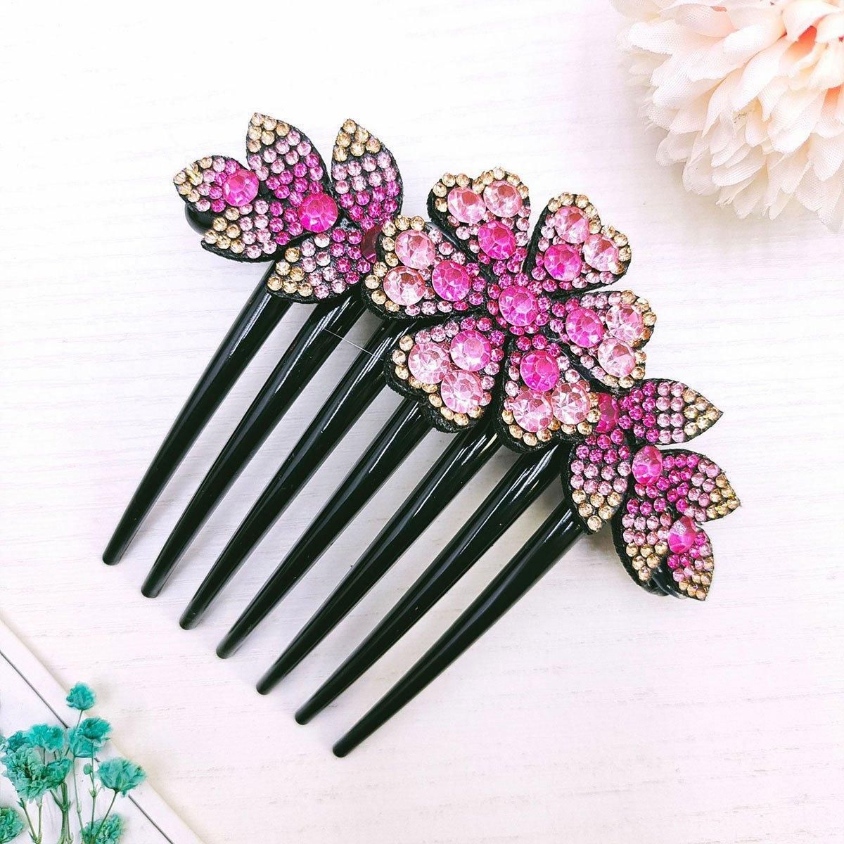 Premium 8 Pack Rhinestone Non-Slip Hair Combs Wedding Party Hair Accessories