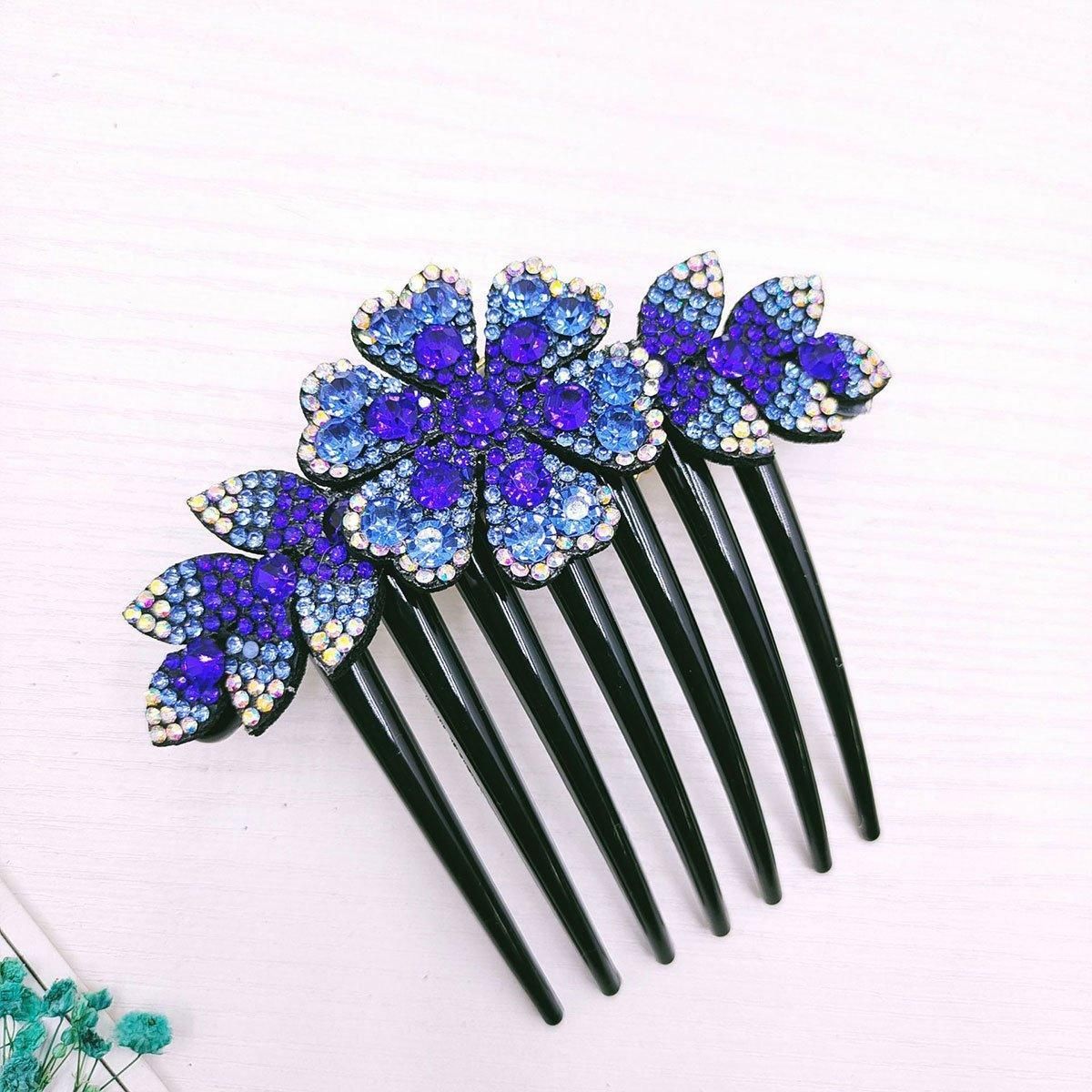 Premium 8 Pack Rhinestone Non-Slip Hair Combs Wedding Party Hair Accessories