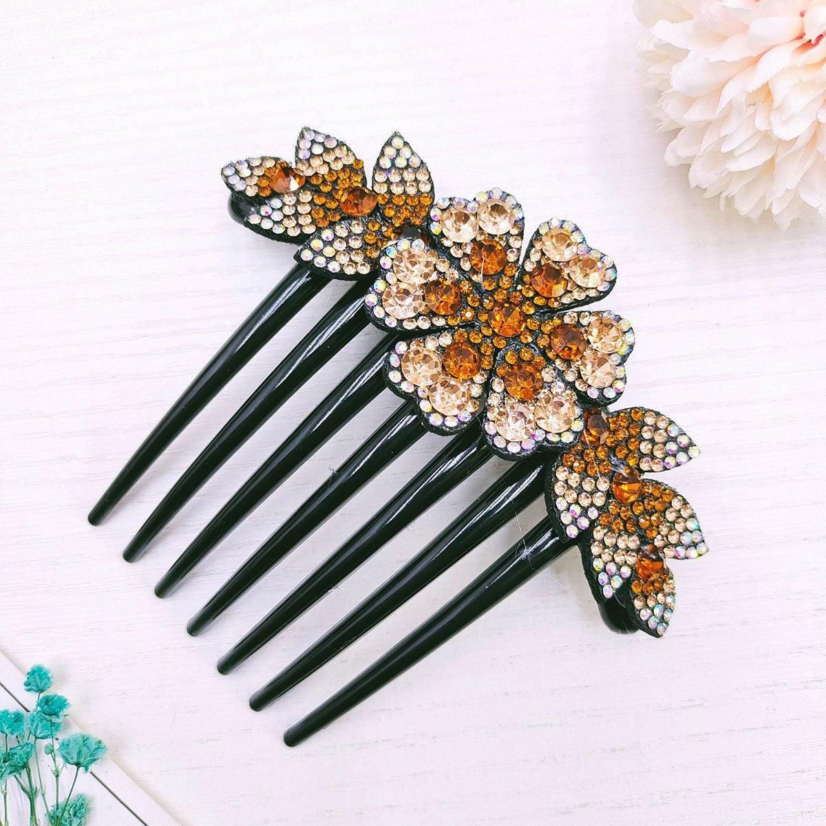 Premium 8 Pack Rhinestone Non-Slip Hair Combs Wedding Party Hair Accessories