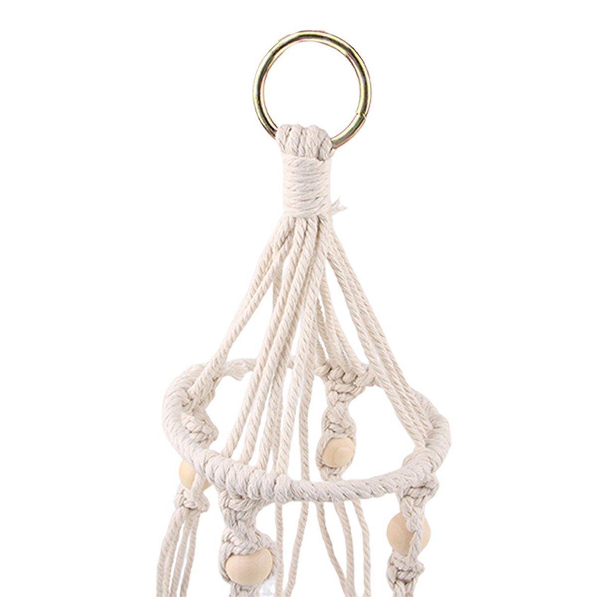 Woven Cat Nest Hammock 30 cm - Macramé Design, Soft Cushion, Easy Install - SuperSaverAU - view 5
