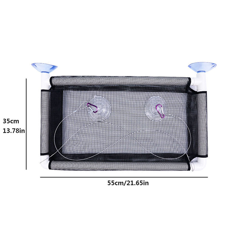 Premium Black Cat Window Hammock with Suction Cups - 55 x 35cm