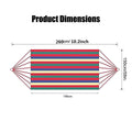 Premium Double Outdoor Cotton Hammock – Red 260 x 150cm