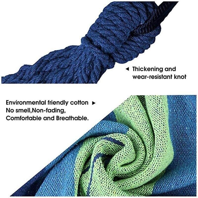 Premium Double Outdoor Cotton Hammock – Red 260 x 150cm