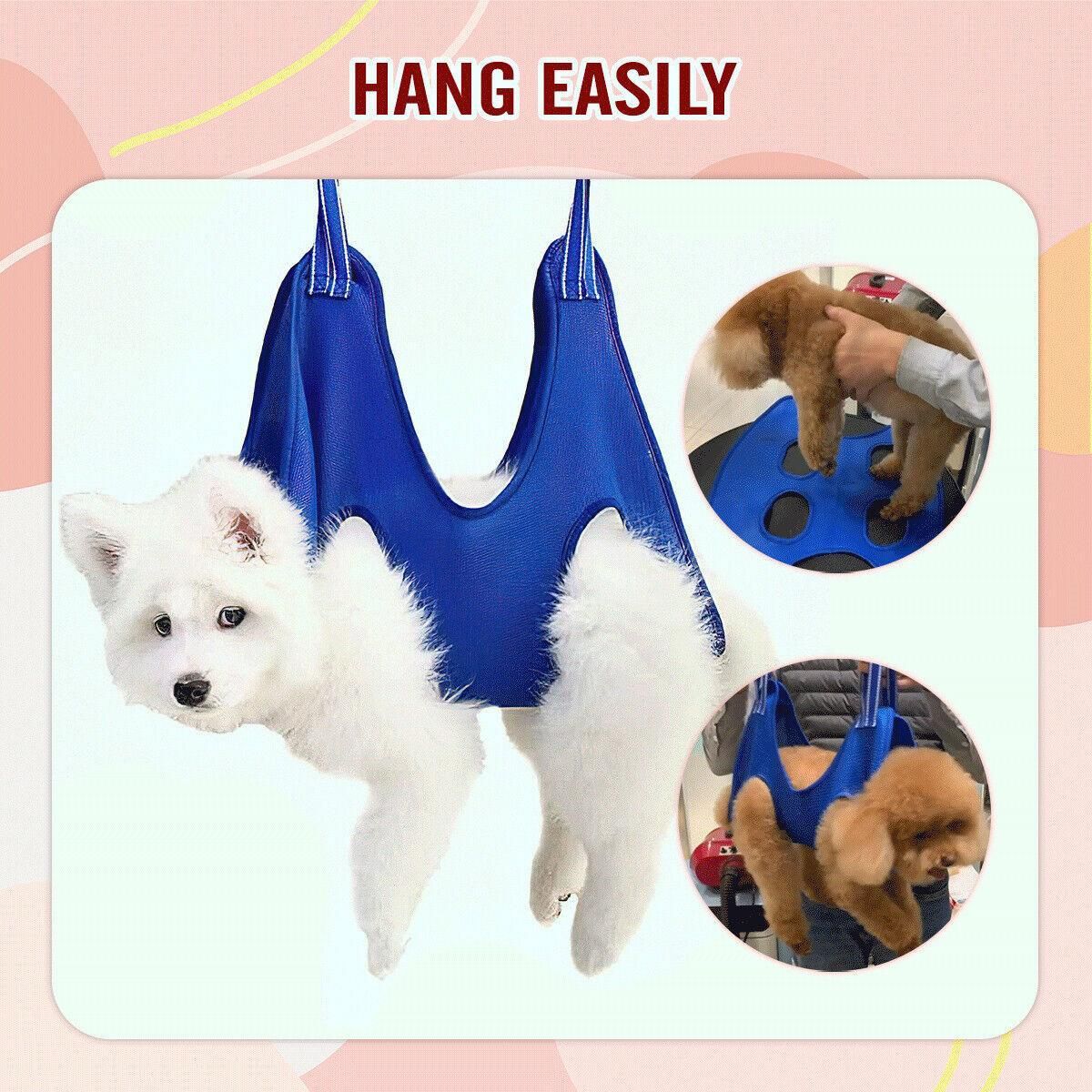 Premium Pet Grooming Hammock Restraint Bag - Black L