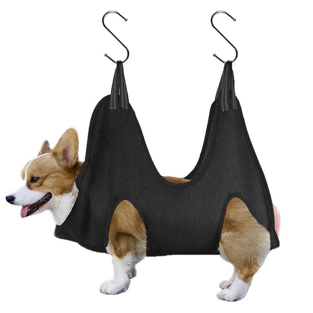 Premium Pet Grooming Hammock Restraint Bag - Black L