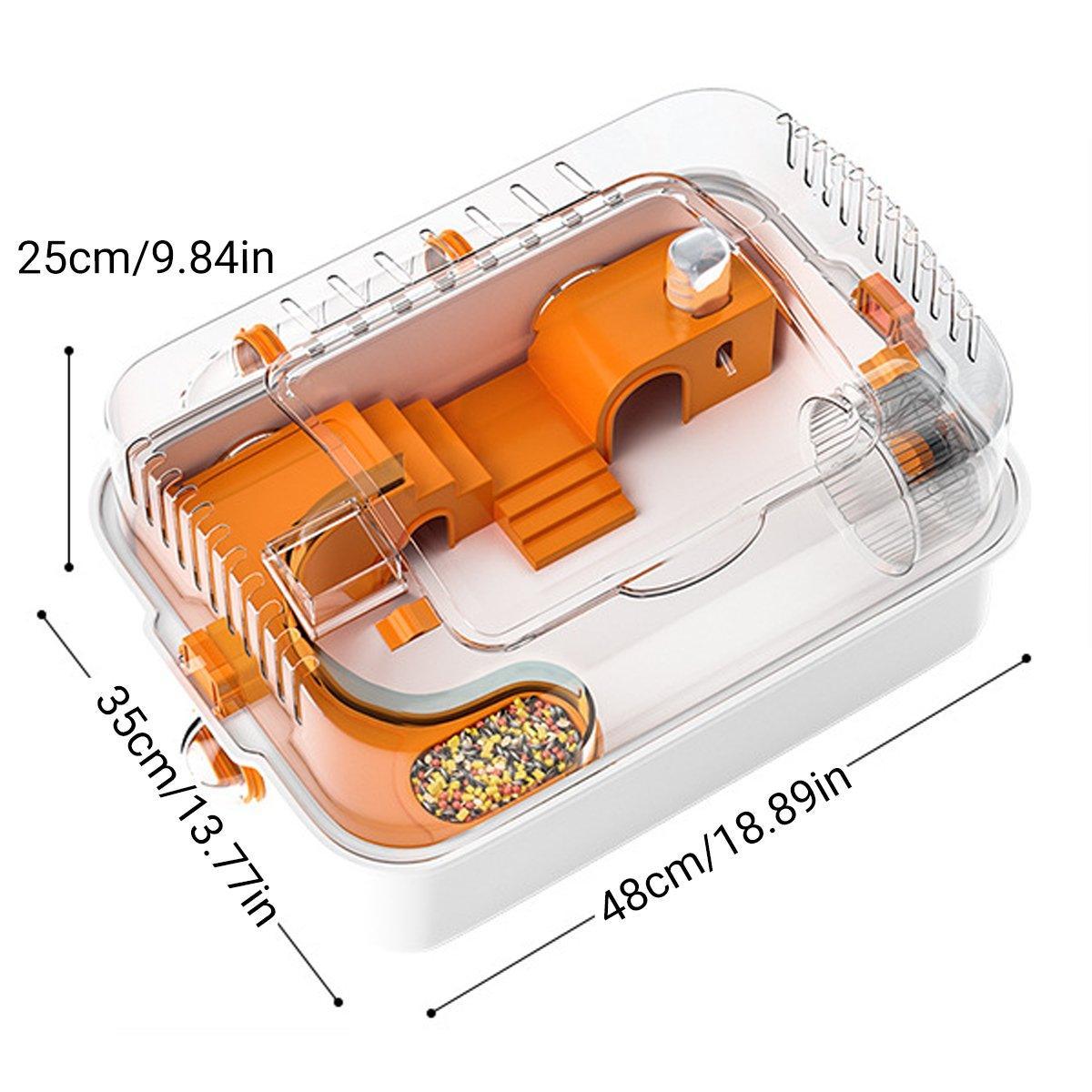 Pipe Hamster Cage Acrylic Tunnel Cage 48cm x 35cm x 25cm, Bite-Proof, Luxury Habitat