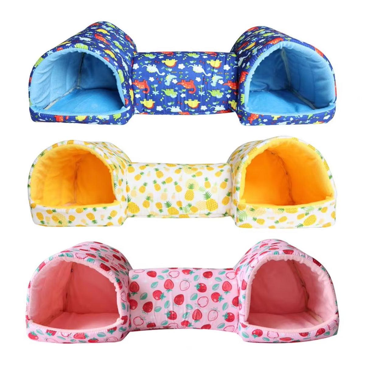 Small Pet Nest House Cotton Tunnel for Hamsters - 54cm, Pink, Cozy & Durable - SuperSaverAU - view 2
