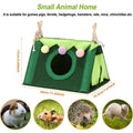 Premium Blue Foldable Felt Hamster Tent Small Pet Hideaway