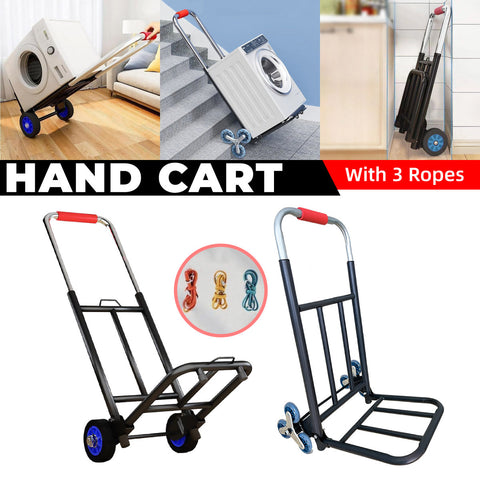 Premium Folding Stair Climbing Hand Trolley with Tri-Wheels - 100kg