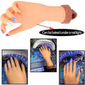 Premium Manicure Practice Hand with Flexible Fingers and Desktop Holder for Nail Training