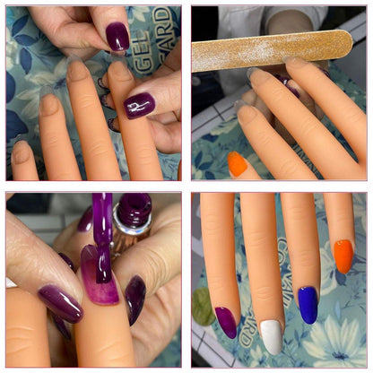 Manicure Practice Hand Model - Nail Art Tool with Desktop Holder