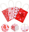 30x Valentines Day Love-Themed Tote Bag Elegant Kraft Paper Handbag Lightweight - Y166 - SuperSaverAU - view 1