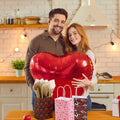 30x Valentines Day Love-Themed Tote Bag Elegant Kraft Paper Handbag Lightweight - Y166 - SuperSaverAU - view 2