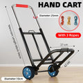 Premium Folding Flat Ground Hand Trolley with Solid Rubber Wheels - 55kg