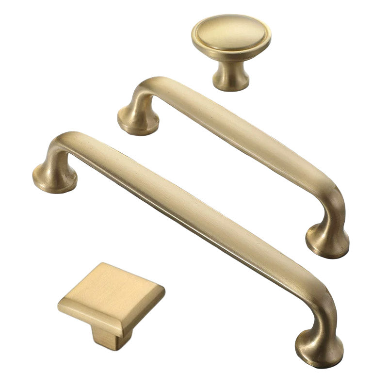 Nordic Gold Cabinet Handle - Solid Copper, Anti-Rust, 96mm, Light Luxury Design - SuperSaverAU - view 1