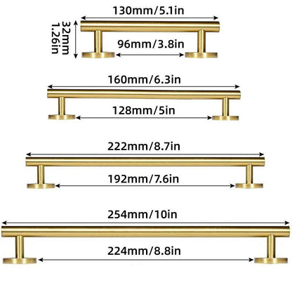 European Style Cabinet Handles Drawer Pull Knob 4 Sizes for Wardrobe Door - 128mm