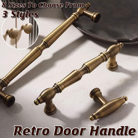 8 Sizes Vintage Cabinet Door Drawer Pull Handle Wardrobe Shoe Cupboard Knob - Double Hole- Hole Spacing 192mm - SuperSaverAU - view 1