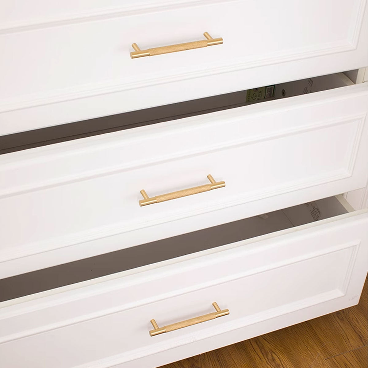 Premium Gold Knurled Copper Cabinet Handle – 224mm