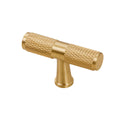 Premium Gold Knurled Copper Cabinet Handle – 224mm