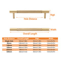 Premium Gold Knurled Copper Cabinet Handle – 320mm