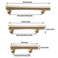 Modern Cabinet Door Handle Set - 13.2cm, Brushed Gold, Moisture & Corrosion Resistant - SuperSaverAU - view 3