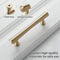 Modern Cabinet Door Handle Set - 13.2cm, Brushed Gold, Moisture & Corrosion Resistant - SuperSaverAU - view 4