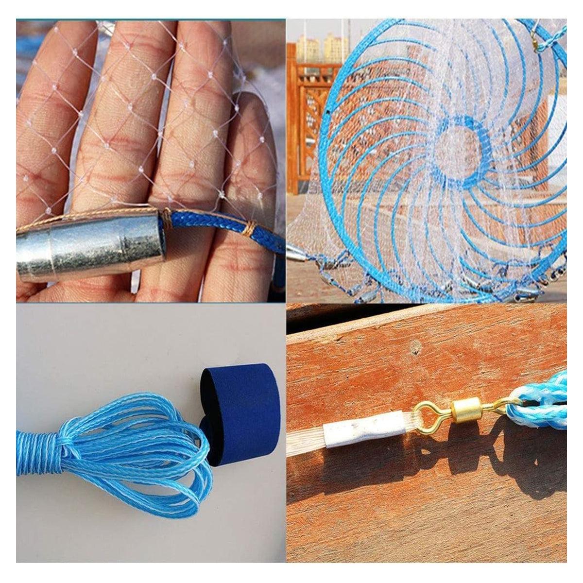Frisbee Hand Casting Fishing Net Easy Throw Bait Net Swinging Tackle Gear - 420cm