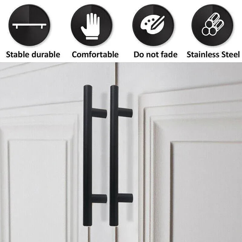 Premium Stainless Steel T Bar Cabinet Handles – Silver 500mm, 5 Pack