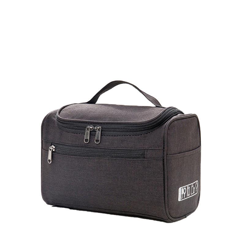 Premium Women's Grey Large Travel Makeup Case Toiletry Organiser 24.5x17.5x13cm
