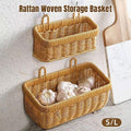 Premium Wall-Mounted Rattan Style Hanging Basket – Small