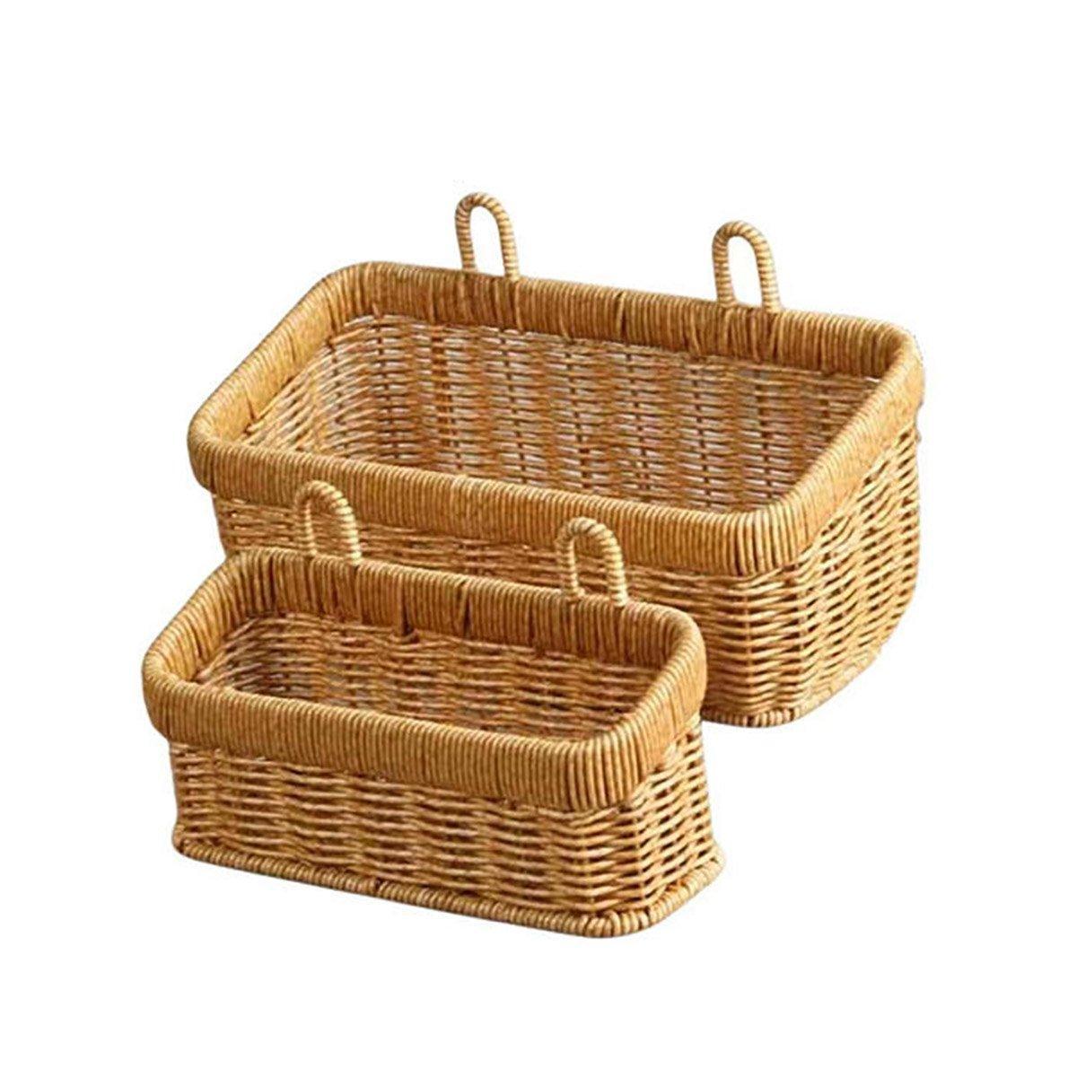 Premium Wall-Mounted Rattan Style Hanging Basket – Small