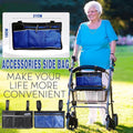 Premium Black Waterproof Wheelchair and Walker Side Organiser Bag with Reflective Strip