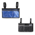 Premium Black Waterproof Wheelchair and Walker Side Organiser Bag with Reflective Strip