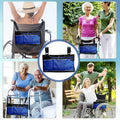 Premium Black Waterproof Wheelchair and Walker Side Organiser Bag with Reflective Strip