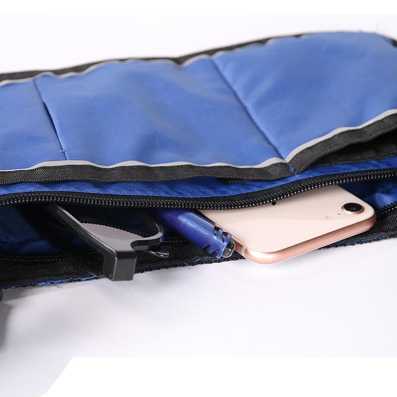 Premium Black Waterproof Wheelchair and Walker Side Organiser Bag with Reflective Strip
