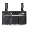 Premium Black Waterproof Wheelchair and Walker Side Organiser Bag with Reflective Strip