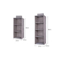 3/4/5 Tier Hanging Closet Organizer Fabric Storage Shelves for Wardrobe and Shoes - 4 Tier - SuperSaverAU - view 2