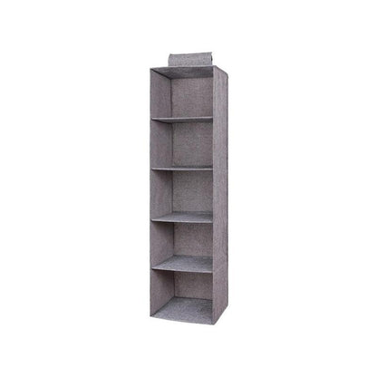 3/4/5 Tier Hanging Closet Organizer Fabric Storage Shelves for Wardrobe and Shoes - 5 Tier
