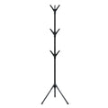 Premium 6-Hook Iron Coat Stand – Black 170cm with Triangular Base
